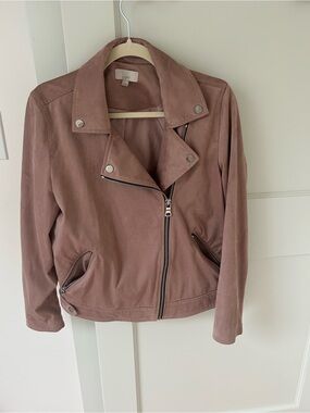 LOFT Pink Moto Jacket